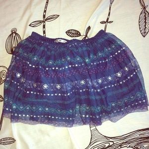 Printed tulle skirt